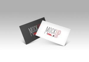 Read more about the article Two floating Business Cards Free Mockup