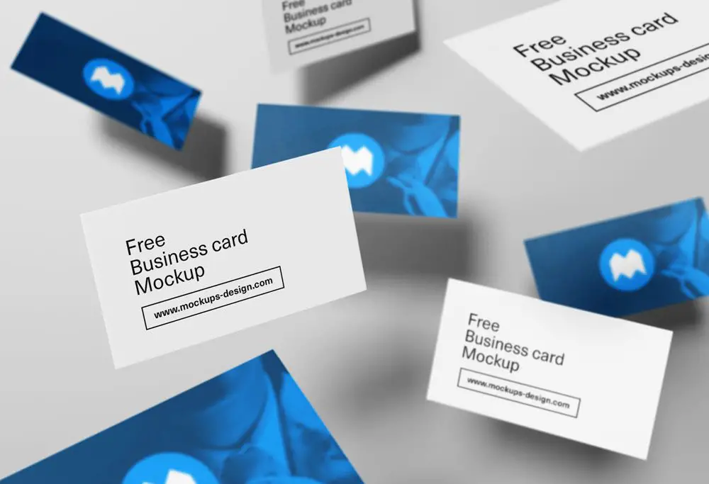 Read more about the article Floating Business Cards Free Mockup