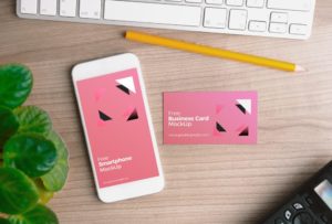 Read more about the article iPhone with Business Card Free Mockup