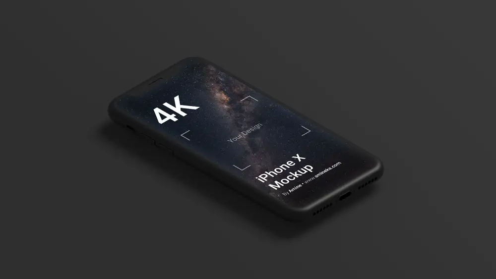 Read more about the article Floating black iPhone X free PSD
