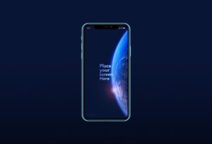 Read more about the article Blue iPhone XR free PSD