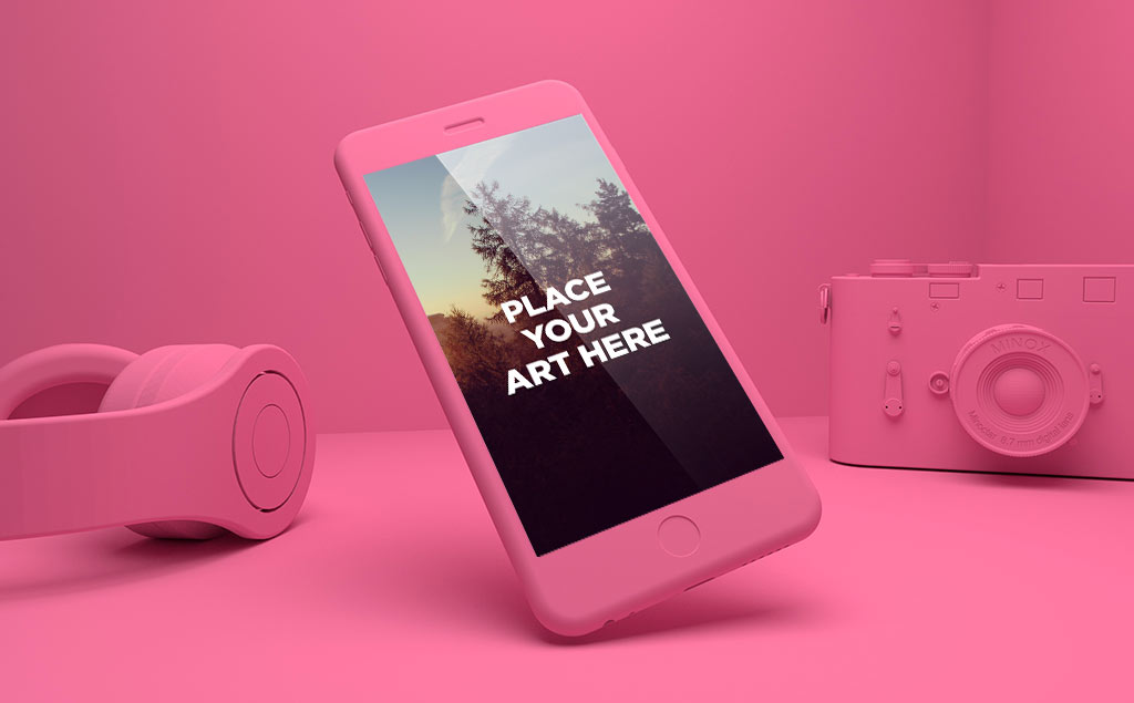 You are currently viewing Set of floating iPhone 6S free PSD