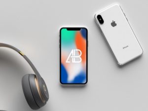 Read more about the article White iPhone X (front and back) free PSD