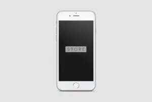 Read more about the article Frontal View white iPhone free PSD