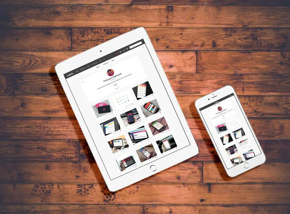 Read more about the article White iPad and iPhone on Floor free PSD