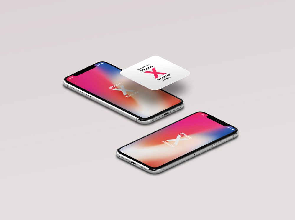 You are currently viewing Isometric View iPhone X free psd