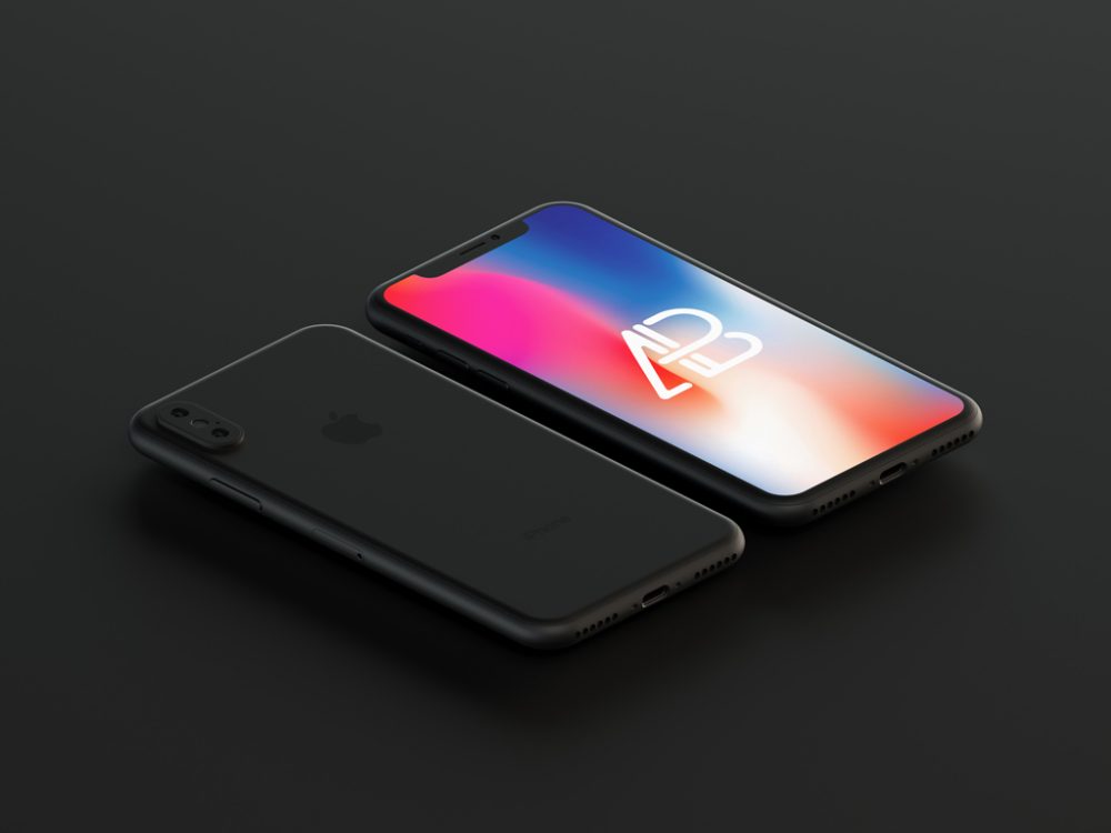 Read more about the article Floating Matte Black iPhone X free PSD
