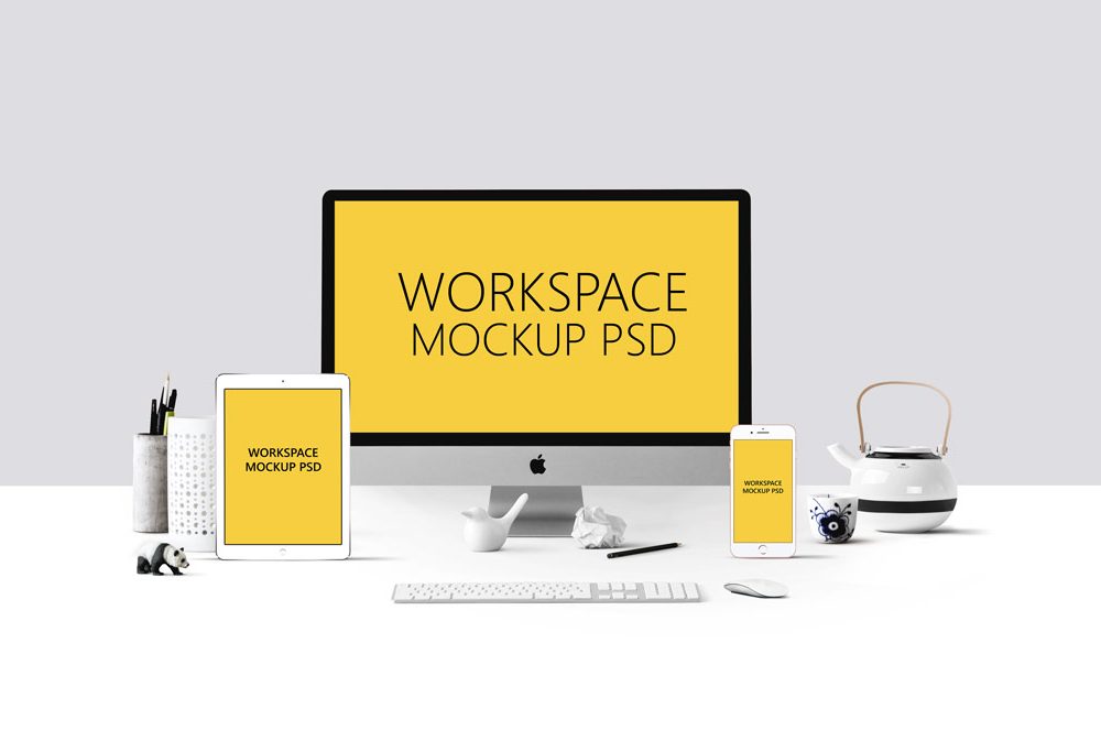 Read more about the article Workspace with Devices free PSD