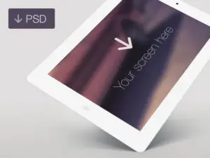 Read more about the article Angled White iPad free PSD Mockup