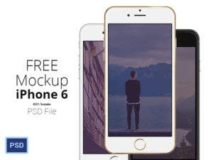 Read more about the article Black, gold and white iPhone free PSD  Mockups