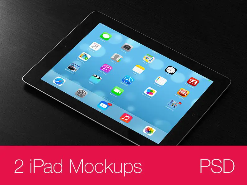 You are currently viewing Black iPad on dark Table Mockups