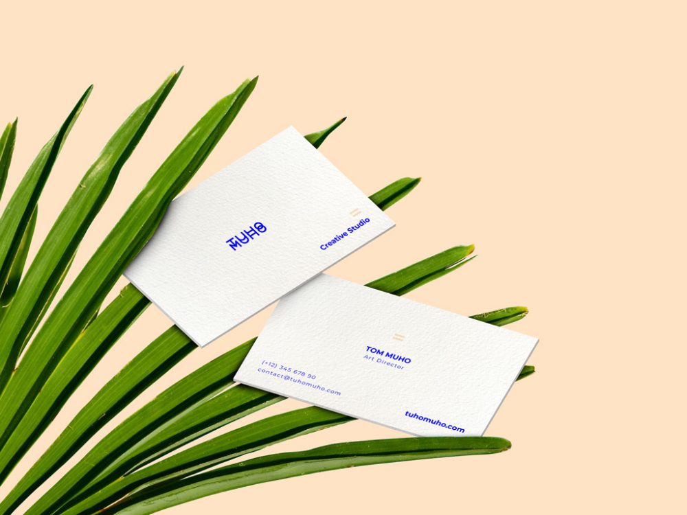 Read more about the article Business Cards and Palm Leaves Mockup