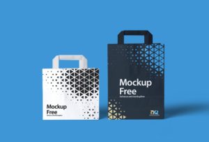 Read more about the article Two Paper Bags free PSD Mockup