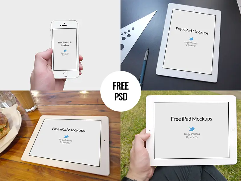 Read more about the article iPad & iPhone 5s free PSD Mockups