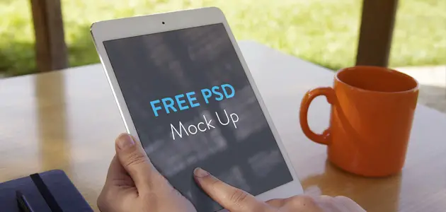 Read more about the article iPad mini in Garden free PSD Mockup