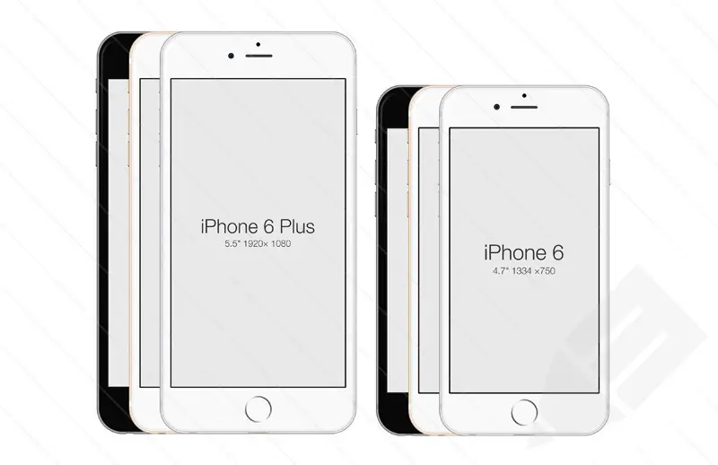 Read more about the article iPhone 6 and iPhone 6 Plus – all colors Mockups