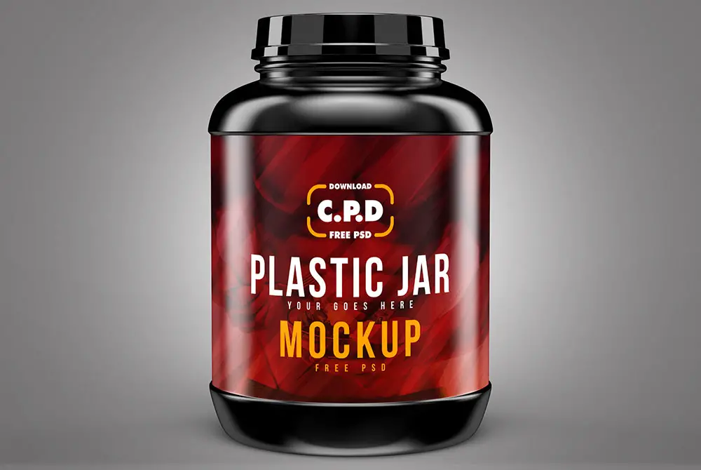 Plastic Jar PSD Mockup