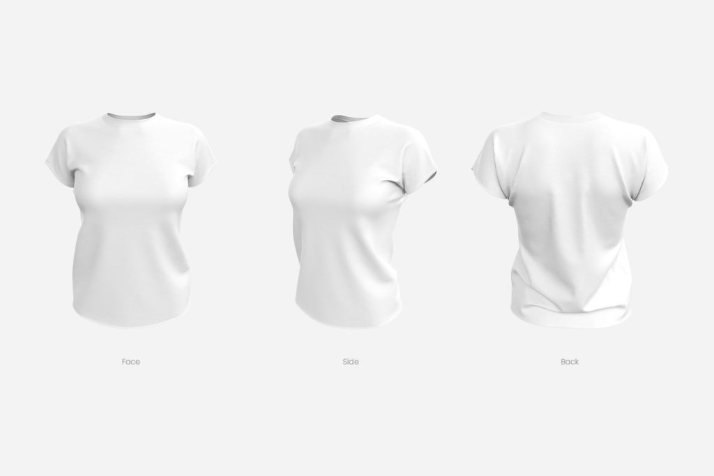 Ghost Mannequin Women T-Shirt Mockup Set