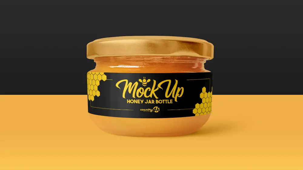 Small Honey Jar PSD Mockup
