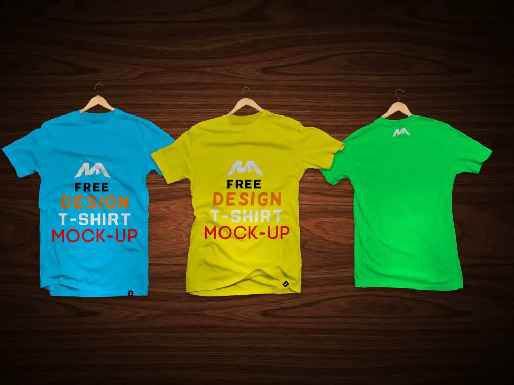 Set of Male T-Shirts Mockup