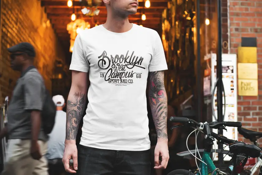 Realistic T-Shirt Design Mockup PSD