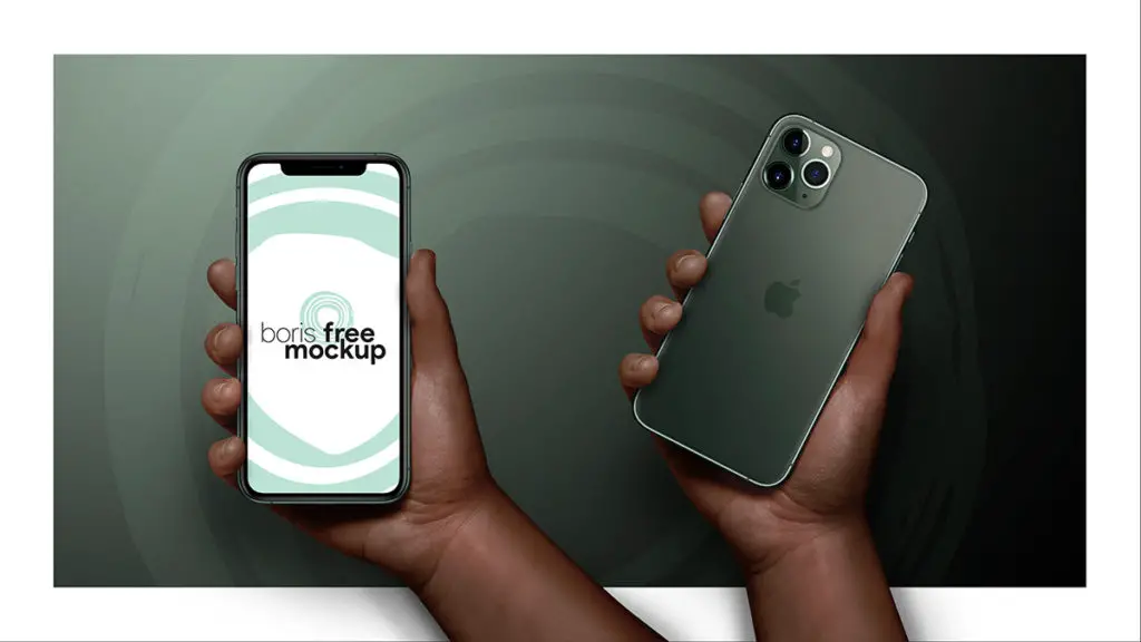 Free iPhone Mockup in Hand