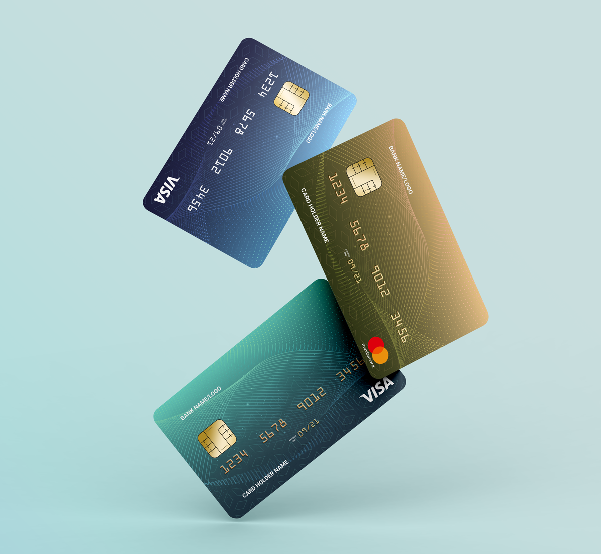 You are currently viewing 3 Floating Credit Cards Free Mockup