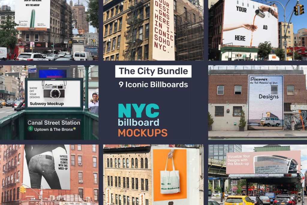  NYC Billboard Mockup Bundle 
