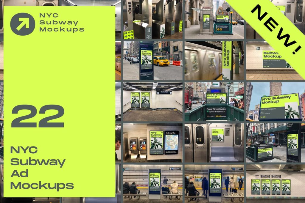 SALE 50% OFF 22 Mockups - NYC Subway