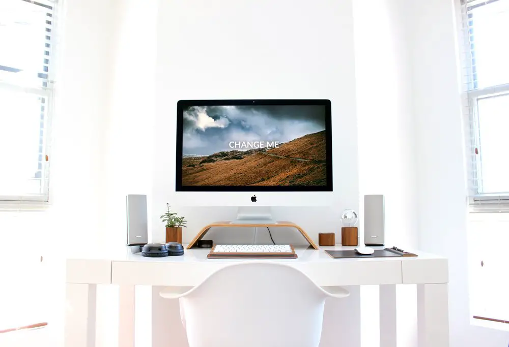 Home Desk iMac Mockup