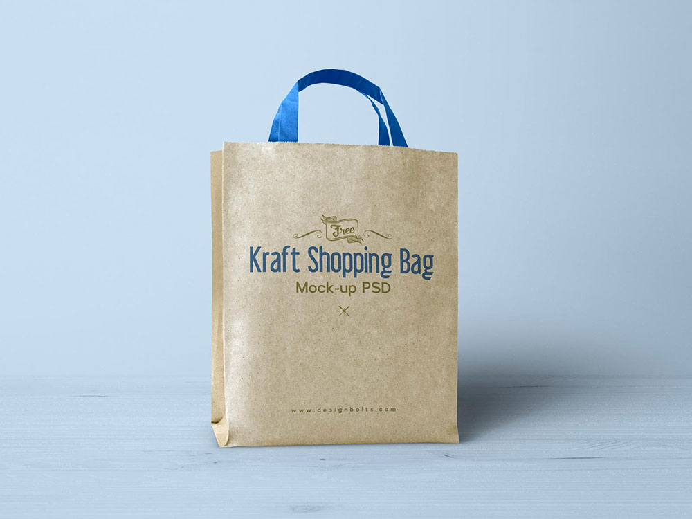 Kraft Paper Bag Mockup Free